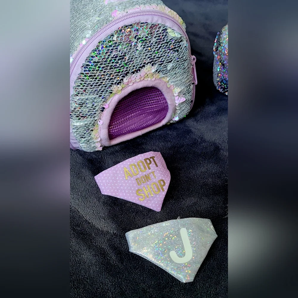JUSTICE PETS PET SHOP ACCESSORIES LOT, BED, Beanbag, Carrier ㄟ(≧◇≦)ㄏ